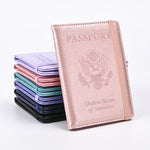 PU Leather RFID Passport Holder