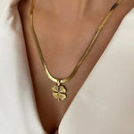 Gold Plated Lucky Clover Necklace