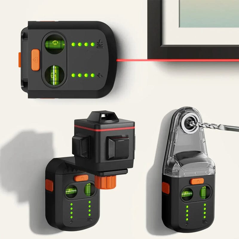 3-in-1 Laser Level Tool with Drill Dust Collector