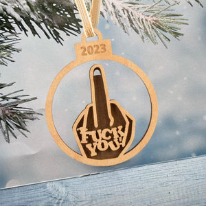 Fuck You 2023 Funny Christmas Ornaments