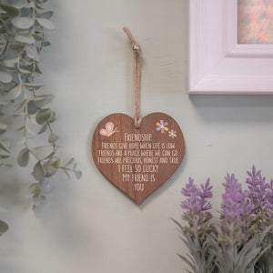 Friendship Heart Shaped Wooden Gift