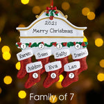 Christmas Socks Pendant Personalized Family Names (No Letters)-DIY By Yourself