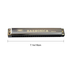 24-Hole C Key Metal Harmonica