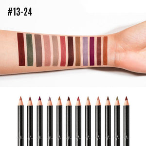 12-colors Set lip liner waterproof and durable Fashion 12pcs Lip Liner