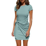 Knotted Short Sleeve Dress