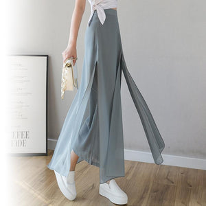 Ice Silk Chiffon Wide Leg Pants