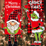 Christmas Decoration Hanging Grinch Faceless Doll Door Hanging Flag Garden Flag