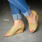 Back Heel Zip Wedge Sandals