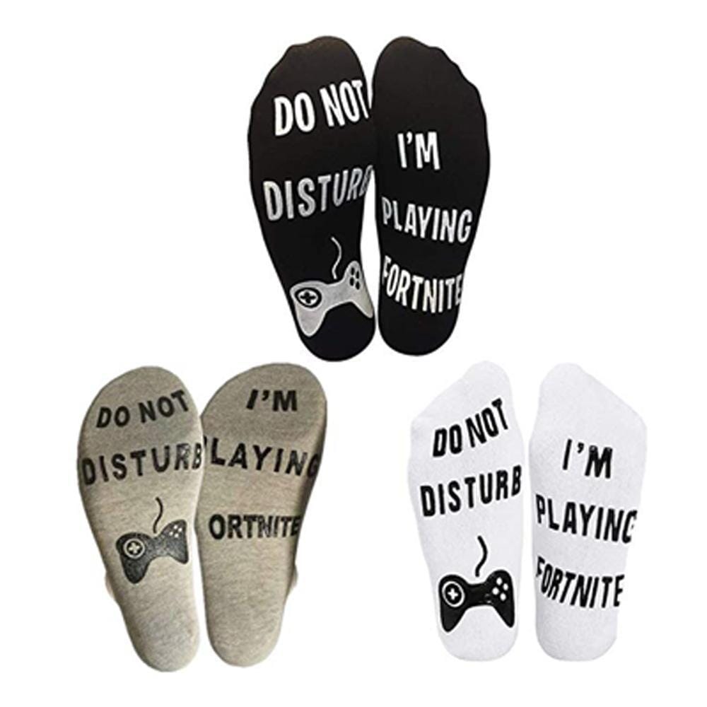 Do Not Disturb I'm Playing Fortnite Funny Cotton Socks, 1 Pair