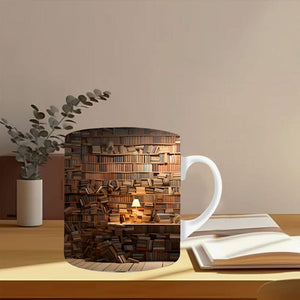 3D Bookshelf Mug Sublimation