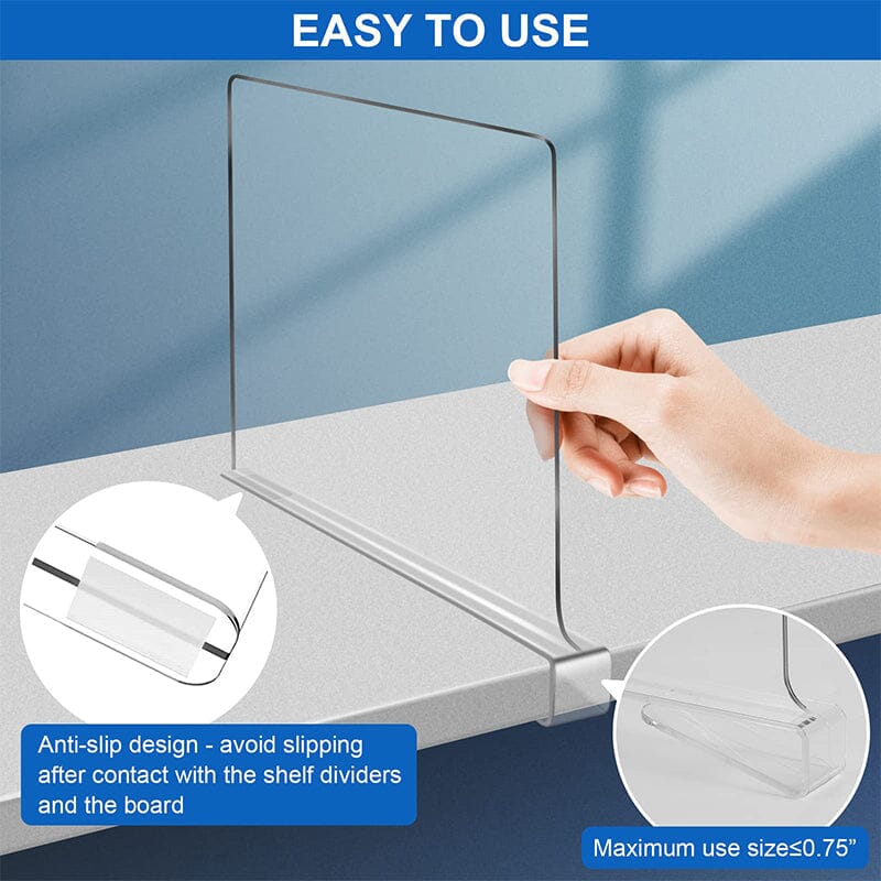 Acrylic Shelf Dividers for Closet Organization