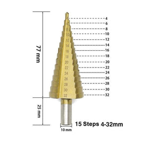 Titanium Step Drill (3 pieces)