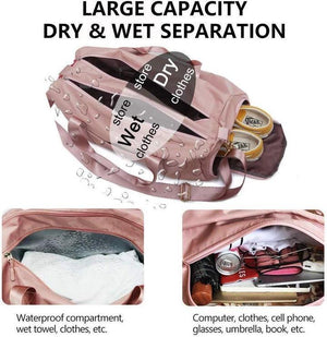 Gym & Travel Duffel Bag with Dry Wet Pocket --Free Shipping