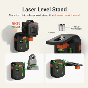 3-in-1 Laser Level Tool with Drill Dust Collector