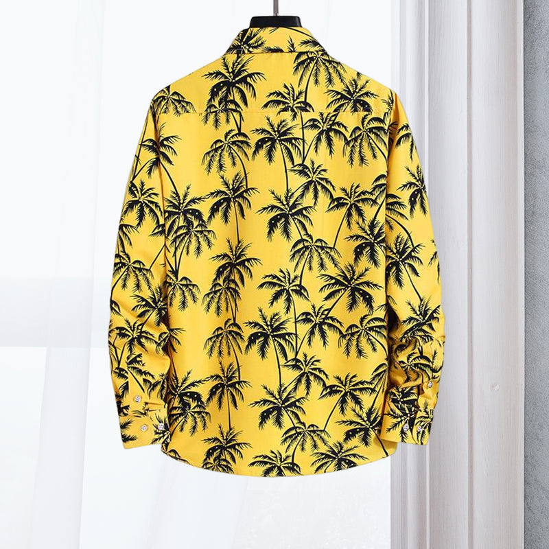 Beach Print Long Sleeve Shirt