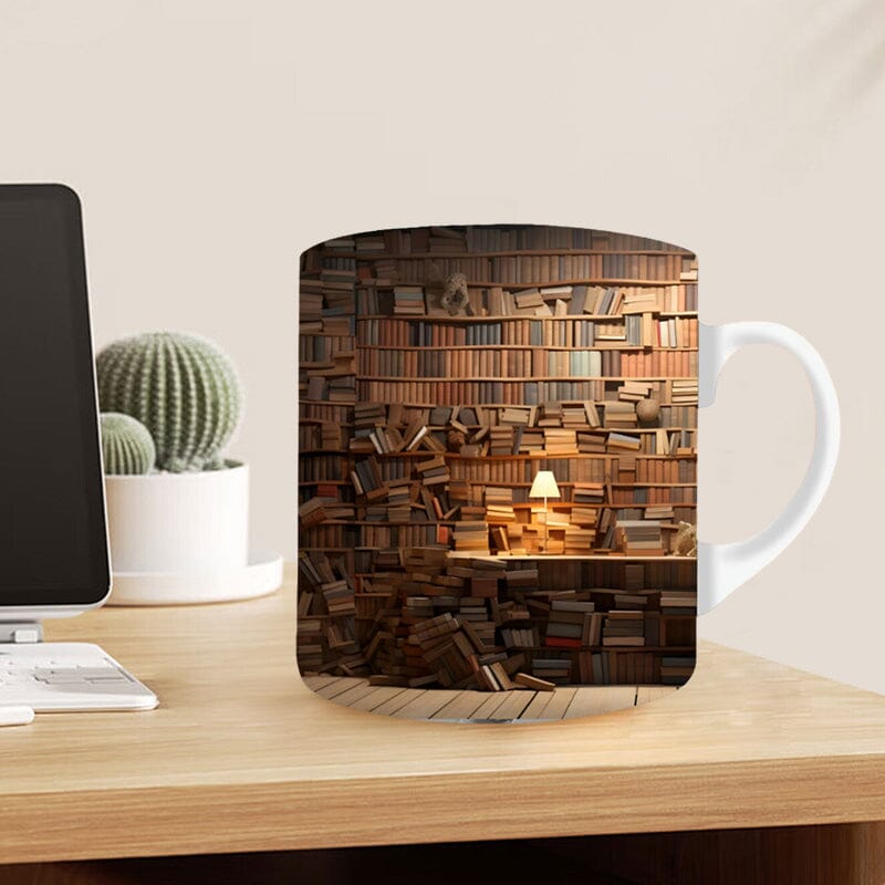 3D Bookshelf Mug Sublimation