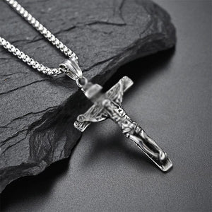 Titanium Steel Crucifix Necklace