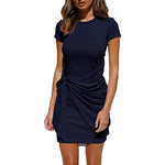 Knotted Short Sleeve Dress