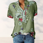 Floral pattern pocket shirt