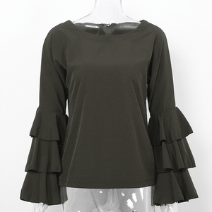 Flared Sleeve Chiffon Shirt