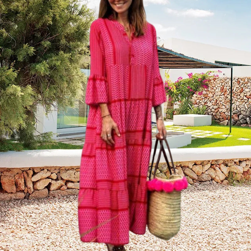 Flared Sleeve Resort Dress