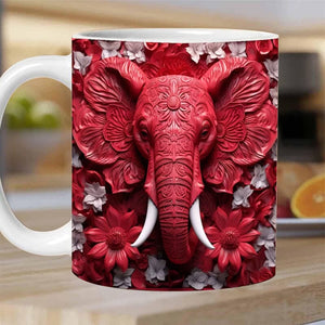 Elephant print mug