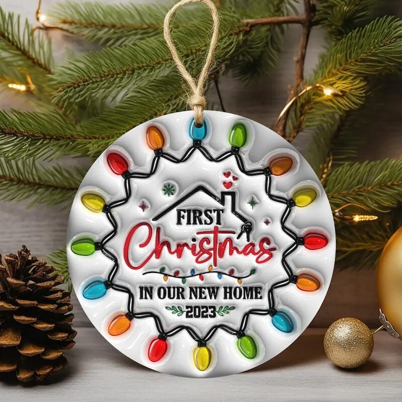 Besties Christmas Round Ornament