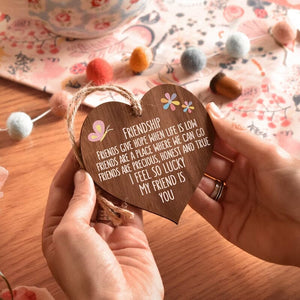 Friendship Heart Shaped Wooden Gift