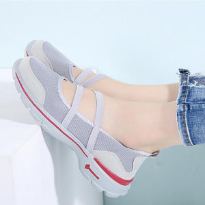 Women's breathable mesh flat shoes