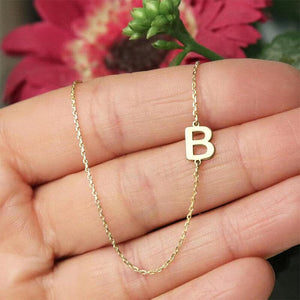 Initial Bezel Diamond Necklace