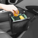 Waterproof Car Leather Trash Can