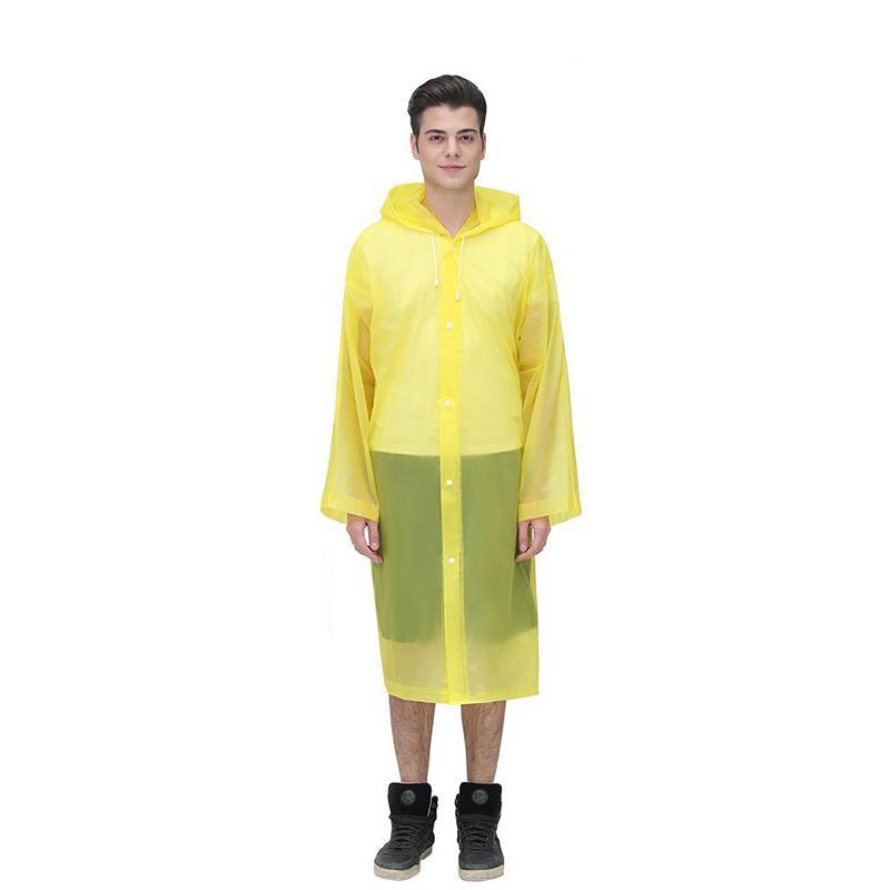 Unisex Reusable Portable Frosted Raincoat