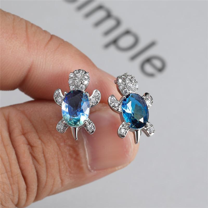 Turtle Zircon Earrings