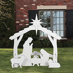 Outdoor Nativity Scene, Weather-Resistant Christmas Holy Family Yard Decoration Nativity Set