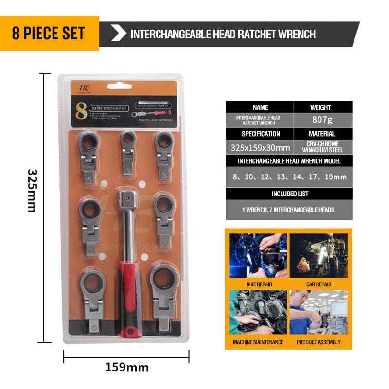 Detachable Ratchet Wrench Set