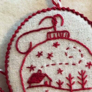 Hand Embroidery Christmas Ornaments Kit