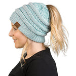 Soft Knit Ponytail Beanie