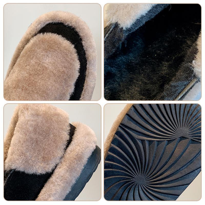 Women fluffy flats