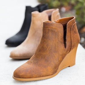 Women Round Toe Casual Outdoor Boots