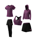 Women's Quick Dry Sportsuit Set Of 5PCs