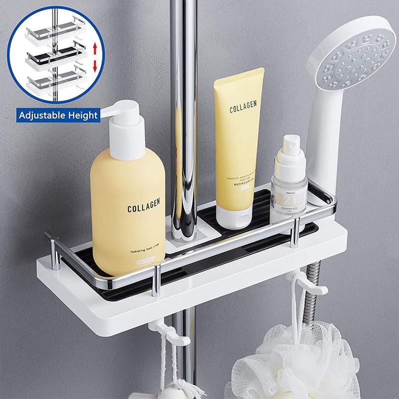 🚿Bathroom Pole Shower Storage Rack Holder