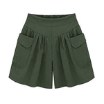 Loose Soft Cotton Wide Leg Pocket Shorts