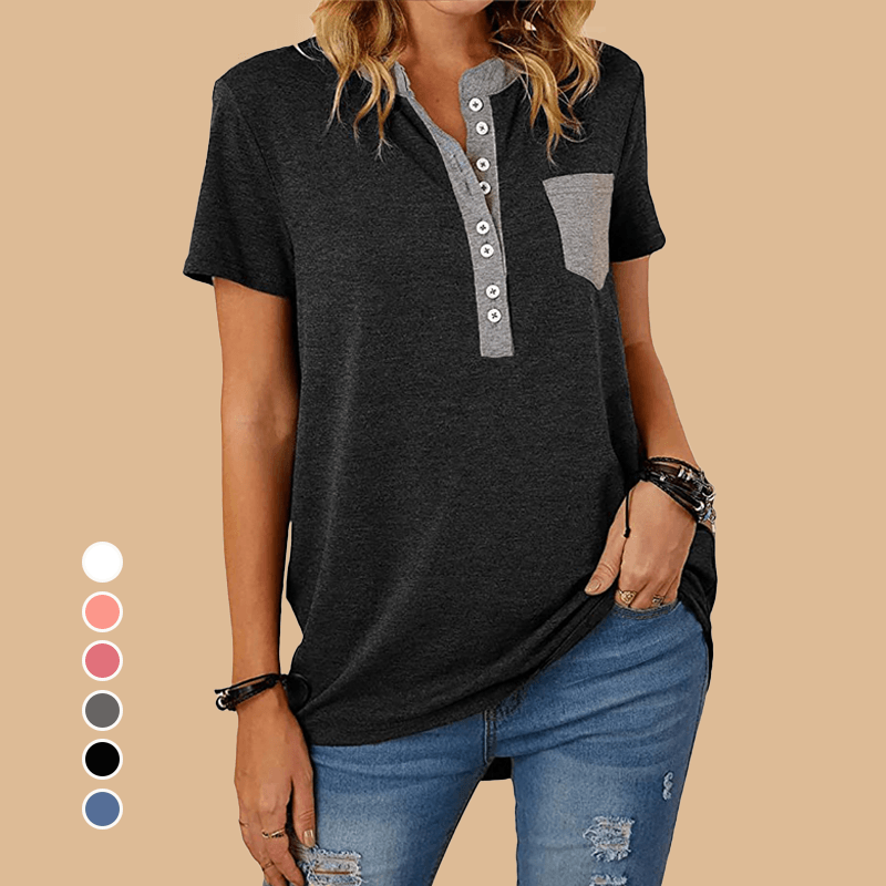 Single Breasted Loose Casual Short Sleeve