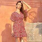 French Printed Chiffon Dress