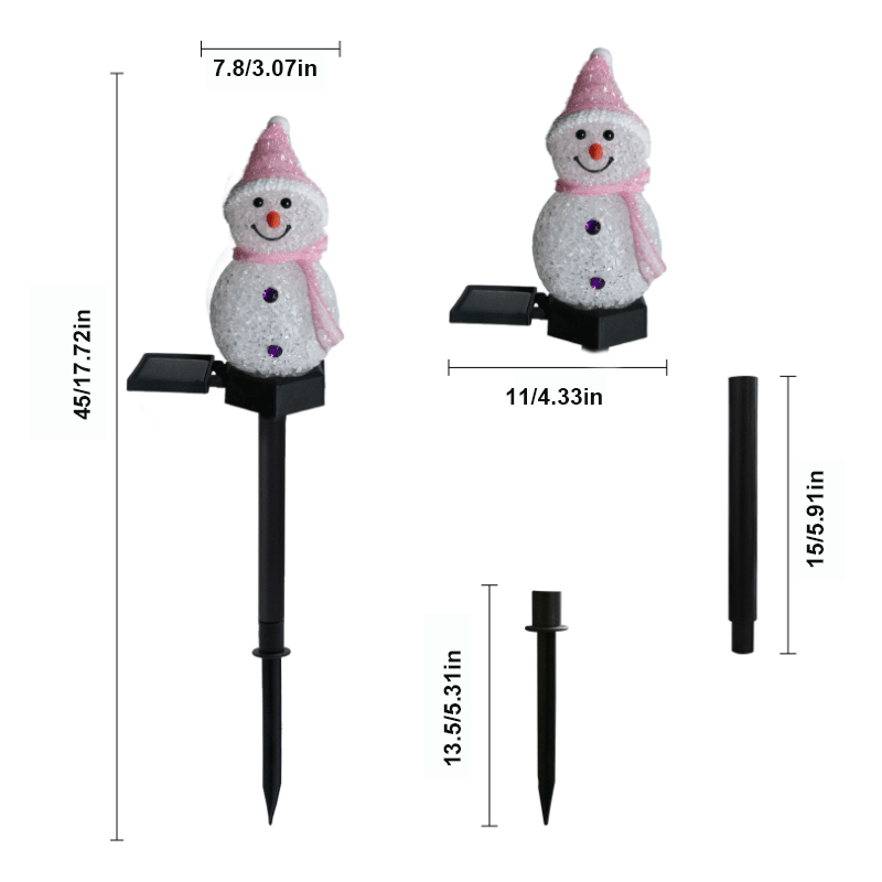 Waterproof Solar Snowman Lamp