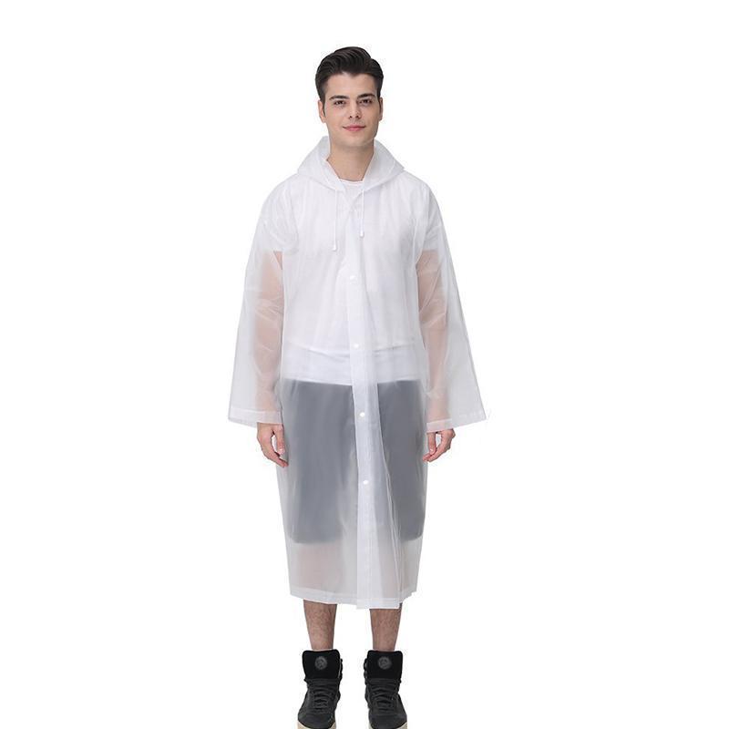 Unisex Reusable Portable Frosted Raincoat