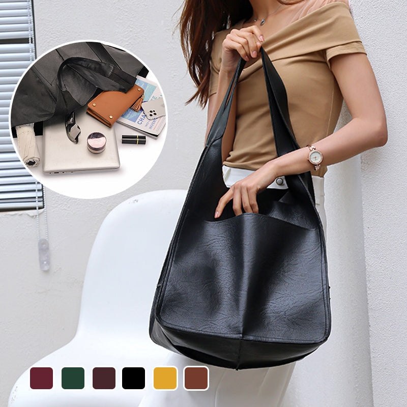 Oversized leather tote