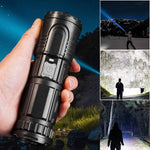 White Laser Telescope Zoom Flashlight