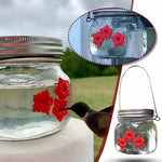 Beautiful Mason Jar Hummingbird Feeder