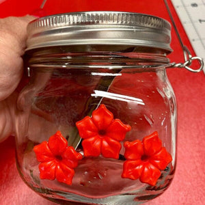 Beautiful Mason Jar Hummingbird Feeder